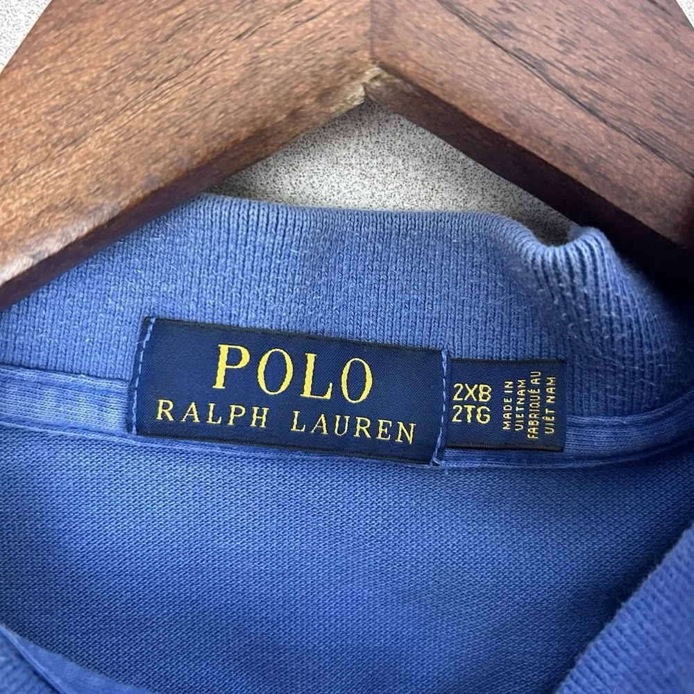 Polo Ralph‎ Lauren Shirt Mens Size 2XB Blue Cotton Golf Preppy